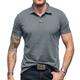 Men's Cotton Polo Shirt Golf Shirt Work Casual Lapel Short Sleeve Basic Modern Plain Button Spring Summer Regular Fit Dark Gray Black White Burgundy Royal Blue Light Grey Cotton Polo Shirt