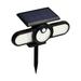 DanBook LED Solar Outdoor Light 3 Heads Adjustable Solar Powered Path Lights for Yard Patio Garden Porch Pathway