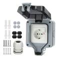 Outdoor Waterproof IP66 Socket with Switch Indicator Light 1-Way Wall Socket 16A