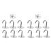 Ceiling Hook 12 Pcs Wall Hanging Hooks Mounted Heavy Duty Clothes Hanger Metal Stainless Steel