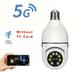 HD 1080P Indoor Wifi E27 Bulb Camera 2.4/5G Dual Frequency IP Camera Support Alex And Google Home Smart Home Security Video Surveillance Network PTZ Camera Support Two-Way Audio Motion Detection An