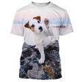 Animal Dog Jack Russell Terrier T-shirt Anime Graphic T-shirt For Couple's Men's Women's Adults' 3D Print Casual Daily