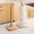 Multifunctional Wooden Rack Kitchen Roll Paper Towel Holder Bathroom Tissue Toilet Paper Stand Napkins Rack Table Decor