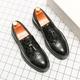 Men's Loafers Slip-Ons Brogue Dress Shoes Tassel Loafers Plus Size Business British Gentleman Wedding Party Evening PU Breathable Loafer Black Brown Spring Fall