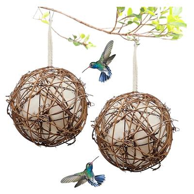 Handmade Birdhouse and Birdhouse Materials - 2024 New Bird Nesting Ball Material for Wild Birds, Hummingbird Nesting Humming Bird House Material Gifts for Bird Watching Nature Lovers