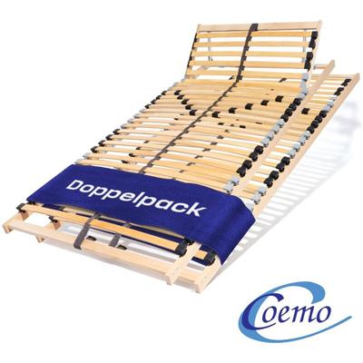 Coemo - 2er Set Lattenrost 'ergo' 7-Zonen 28 Leisten Kopfteil verstellbar 80x190 cm Image