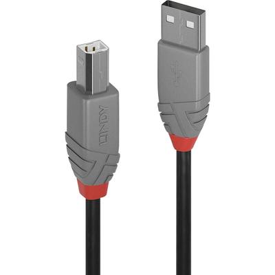 Lindy - USB-Kabel usb 2.0 usb-a Stecker, usb-b Stecker 3.00 m Schwarz 36674