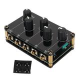 2024 Sound Passive Mixer Dual Channel Sound Input 4 In 1 Out Mini Low Noise Portable Passive Stereo Sound Mixer for PC Phone