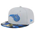 Men's New Era Gray Orlando Magic Active Color Camo Visor 59FIFTY Fitted Hat