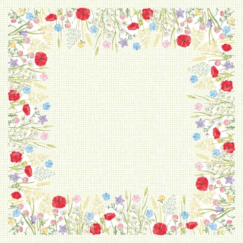 Airlaid Tischdecke Susanne, 80 x 80 cm, 20 Stück - Mank - Floral Image