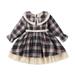 Toddler Girl s Dress Fashion Elegant Long Sleeve Bowknot Floral Prints Ruffles Dresses Elegant Soft Outwear