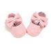 Infant Baby Girls Bowknot Shoes Soft Sole Princess Wedding Dress Flats Prewalker Newborn Light Baby Sneaker Shoes Pink 12-18M