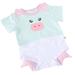 Infant Romper Pig Design Baby Crawl Suit Short Sleeve Cotton Body Suit Baby Romper for Baby Use 66 Yrad Suitable for Height Under 60cm