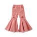 Kids $10 Under Girls Hippie 70s Bell Bottom High Waist Flared Pants Casual All-match Flared Pants Trousers Save Big