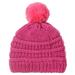 ASEIDFNSA Baby Boys Girls Thick Beanie Hat Knitted Caps Beanies Pompom Plush Lined Hats Elastics Turban Winter Warm Hat Warm for Cold Weather Hot Pink