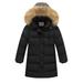 HBYJLZYG Hoodies Puffer Padded Jacket Furry Collar Windproof Coat Kids Girls Boys Winter Warm Thick Hooded Down Coat Thicken Coat Winter Overcoat