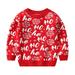 Kids Casual Sweater Autumn Winter Warm Cute Cartoon Christmas Pullover Knit Top Toddler Boys Girls Xmas Knitwear Holiday Sweater 3-8Y Snowflake
