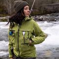 Eddie Bauer Women's Mendline Wading Waterproof Rain Jacket - Green Olive - Size XS