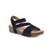 Women's Fern Sandal by White Mountain in Navy Suede (Size 9 M)