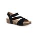 Women's Fern Sandal by White Mountain in Black Suede (Size 7 M)