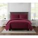 Everyday 3D Puff Quilted 3 Piece Quilt Set by Truly Soft in Burgundy (Size FL/QUE)