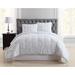 Pleated Comforter Set by Truly Soft in White (Size KING)