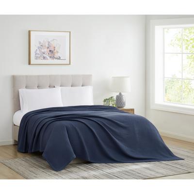 Heritage Cotton Waffle Blanket by Cannon in Blue (...