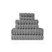 Zero Twist 6 Piece Grey Towel Set by Truly Soft in Grey