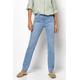 Straight-Jeans TONI "Perfect Shape Straight" Gr. 19, K-Gr, blau (bleached use) Damen Jeans Gerade