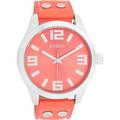 Quarzuhr OOZOO "C1073" Armbanduhren rot (coral) Damen Armbanduhr, Damenuhr