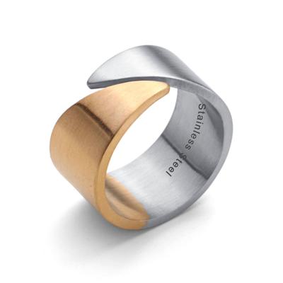 Fingerring KINGKA "PASSION, SR064G0,1,2,3,4,5,6,7" Gr. 56, gold (edelstahlfarben, gelbgoldfarben), Fingerringe, Damen, 56, Edelstahl, 11,5mm Image
