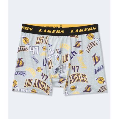 Aeropostale Womens' Los Angeles Lakers Knit Boxer Briefs - Grey - Size L - Polyester
