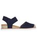 Skechers Women's BOBS Desert Kiss - Sun Shining Sandals | Size 6.0 | Navy | Textile | Vegan | Machine Washable