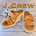 J. Crew Shoes | J.Crew Wide Strap Espadrille Mule Wedges Color Pale Clay S: 6 Nwb | Color: Brown | Size: 6