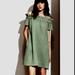 Anthropologie Dresses | Anthro Amadi Dress Green Xl Gauze Cotton Beachy Coastal Relaxed Casual Summer | Color: Green | Size: Xl