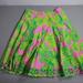 Lilly Pulitzer Skirts | Lilly Pulitzer Skirt 4 Womens Vintage Ingrid Petal Pushers Pink Green Eyelet | Color: Green/Pink | Size: 4