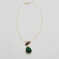 Athleta Jewelry | Athena Gold Plated Emerald Necklace | Color: Green | Size: Os