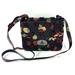 Coach Bags | Coach Black Multicolor Leather Floral Print In Jeweled Satchel Crossbody Bag | Color: Black/Red | Size: Os