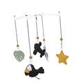 ibasenice 4pcs Crib Decoration Baby Chew Pendant Crib Adorns Phones for Kids Wind Chime Baby Crib Hanging Toy Pad Musical Crib Mobile Children's Room Plastic Bed Curtain