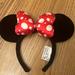 Disney Accessories | Disney Parks Minnie Ears Headband With Red White Polkadot Bow | Color: Red/White | Size: Os