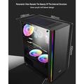 Gaming Case,Mid-Tower PC Gaming Case ATX/M-ATX/ITX - Front I/O USB 3.0 Port - Full Side Through Glass - Includes Red Dual Aperture Fan (Size : 1 fans)