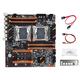 NATHA X99 Dual CPU Motherboard+SATA Cable+Switch Cable+Baffle+Thermal Grease LGA 2011 DDR4 Support 2011-V3 CPU Motherboard