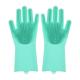 ZZYQDRTT Silicone Household Cleaning Gloves: Multi-functional Sky Blue Kitchen Tools
