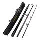 Fishing Rod Heavy Boat Fishing Rod 3-Piece Graphite Travel Rod Portable Spin Rod Fishing Bag Fishing Combos (Color : Highend package, Size : 2.4m)