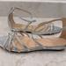 J. Crew Shoes | Jcrew Mini Wedge Silver Glitter Sandals Size 6 | Color: Silver | Size: 6