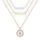 Dainty Layered Zodiac Necklaces for Women, 18K Rose Gold Plated, Bead Bar Y Pendant Multilayer Necklace, Birthstone Crystals Horoscope, Layering Minimalist Jewelry Birthday Gifts for Wife Mom Girls