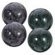 FRCOLOR 10 Sets Ball Massage Tools Chinese Dip Bowls Lids Mini Wrist Massager Gemstones for Crafts Black Gems Asian Meditation Hand Wrist Chime Hand Sole of Foot Fitness Marble