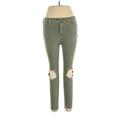 Free People Jeggings - Mid/Reg Rise: Green Bottoms - Women's Size 30