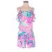 Lilly Pulitzer Romper Scoop Neck Sleeveless: Pink Rompers - Women's Size X-Small