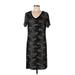 Carole Little Casual Dress - Shift: Black Zebra Print Dresses - Women's Size 12